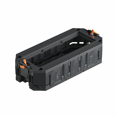 Монтажная коробка UT3 для установки в лючок с накладкой для 3xModul45 (полиамид, черный)