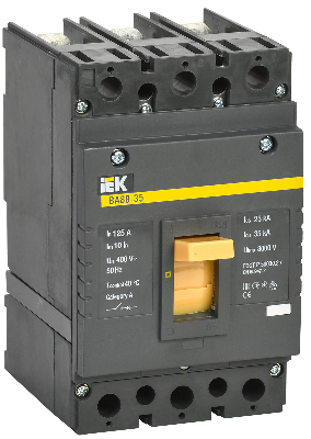Выключатель автоматический трехполюсный ВА88-35 125А 35кА РЭ1250А