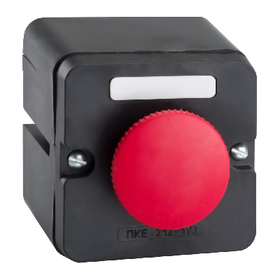Пост кнопочный ПКЕ 212-1-У3-IP40- (красный гриб)