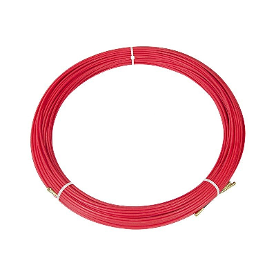 Протяжка кабельная (мини УЗК в бухте), стеклопруток, d=3,5 мм, 100 м, красная