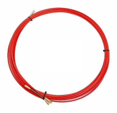 Протяжка кабельная (мини УЗК в бухте), стеклопруток, d=3.5 мм 10 м красная,