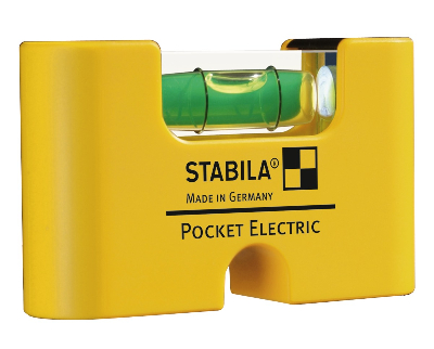 Уровень для электрика тип Pocket Electric (1 горизонтальный, точность 1мм/м) с чехлом на пояс