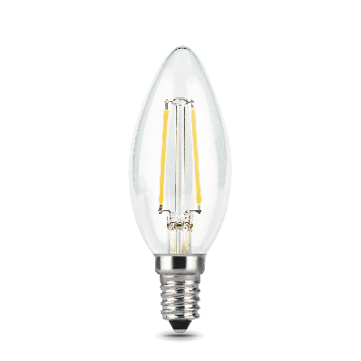 Лампа светодиодная филаментная LED 5 Вт 420 лм 2700К AC185-265В E14 свеча теплая Black Filament