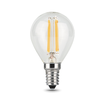Лампа светодиодная филаментная LED 11 Вт 830 лм 4100К AC150-265В E14 шар P45 нейтральный  Black Filament Gauss