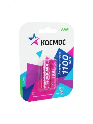 Аккумулятор R03 (AAA) Ni-Mh 1100MAh BL2 Космос