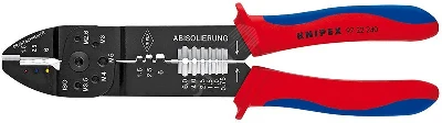 Пресс-клещи для резки и зачистки кабеля опрессовки кабельных наконечников и штекеров 3 гнезда обжим кабельных наконечников с изолятором и кабельных соединителей: 05-60 мм (AWG 20 - 10) j обжим штекеров открытых неизолированныеованных шириной 63